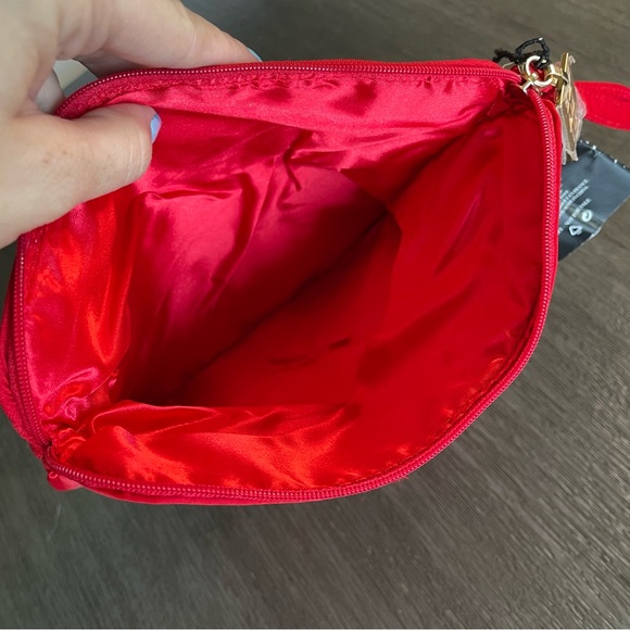 NWT Giorgio Armani Bright Red Fold Over Beauty Purse Wallet - Picture 6 of 10